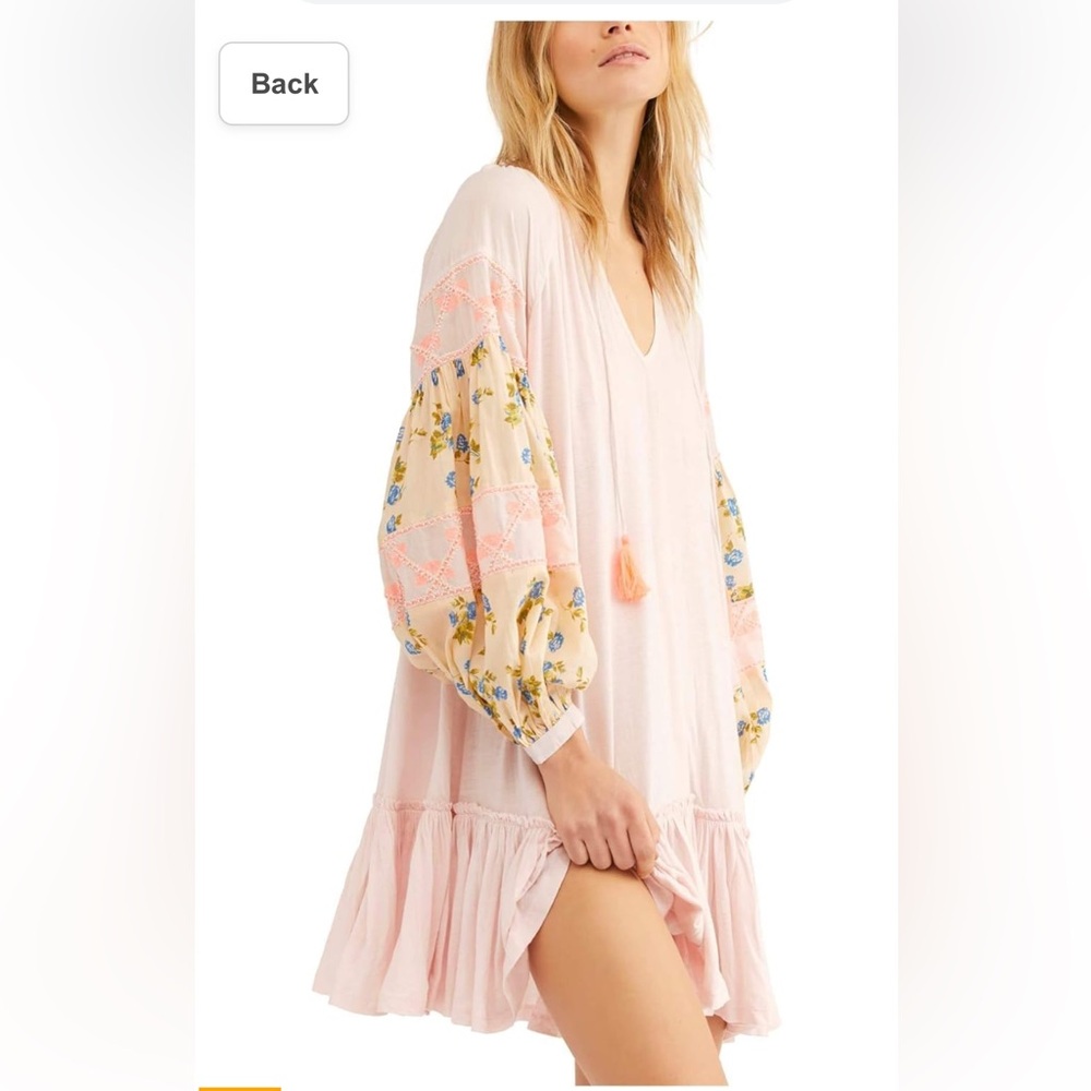 Floral boho tunic top